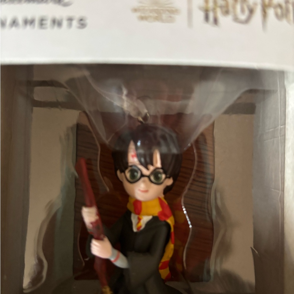 Hallmark Wizarding World Ornament with Red and Yellow Scarf